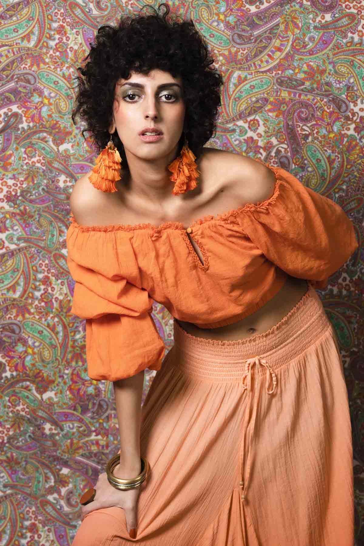 Buy Balloon Sleeves Crop Top By Beachbum Online